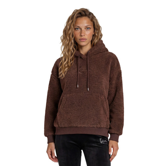 Karl Kani Γυναικεία μπλούζα fleece Signature Teddy Oversized Hoodie
